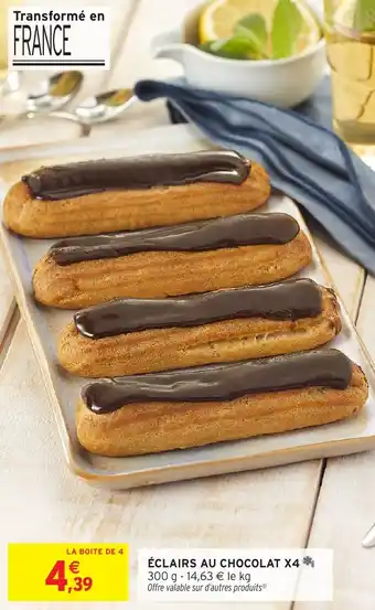 Intermarché Éclairs au chocolat x4 offre