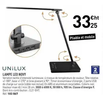 Hyperburo UNILUX Lampe led novy offre