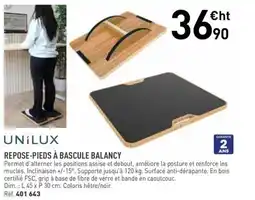 Hyperburo UNILUX Repose-pieds à bascule balancy offre