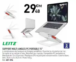 Hyperburo LEITZ Support multi-angles pc portable 15" offre