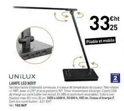 Hyperburo UNILUX Lampe led novy offre