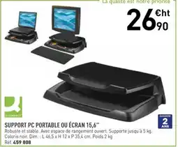 Hyperburo Support pc portable ou écran 15,6" offre