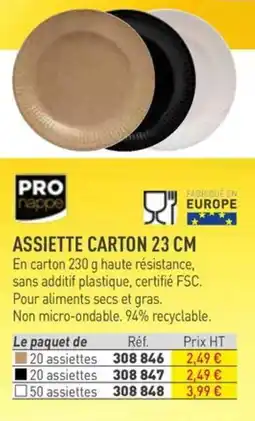 Hyperburo Assiette carton 23 cm offre