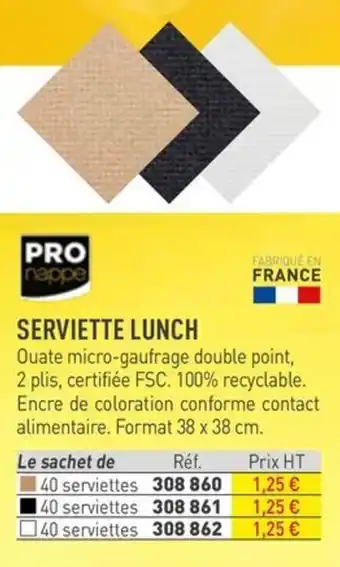 Hyperburo Serviette lunch offre