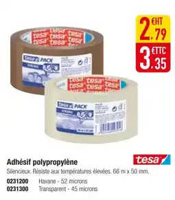 Plein ciel TESA Adhésif polypropylène offre