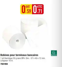 Plein ciel EXACOMPTA Bobines pour terminaux bancaires offre