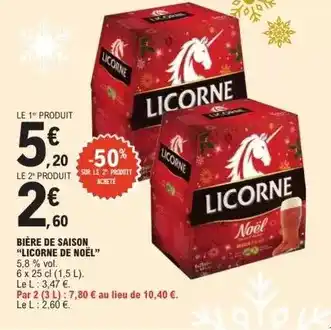 E.Leclerc Express Licorne - bière de saison de noel offre