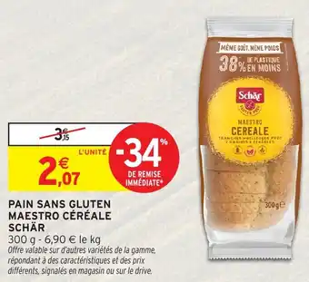 Intermarché Pain sans gluten maestro céréale schär offre