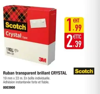 Plein ciel SCOTCH Ruban transparent brillant crystal offre