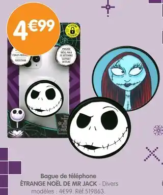 b&m ÉTRANGE NOËL DE MR JACK Bague de téléphone offre