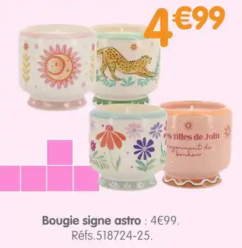 b&m Bougie signe astro offre
