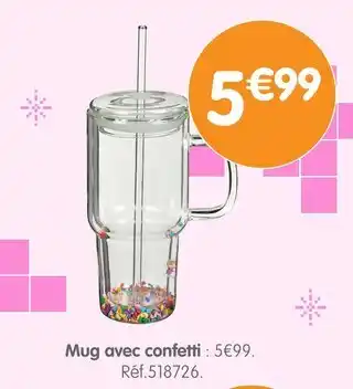 b&m Mug avec confetti offre