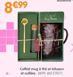 b&m Coffret mug à thé et infuseur et cuillère offre