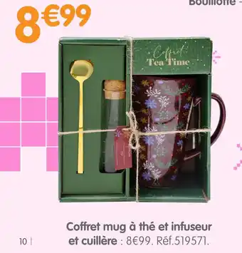 b&m Coffret mug à thé et infuseur et cuillère offre