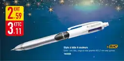 Plein ciel BIC Stylo à bille 4 couleurs offre