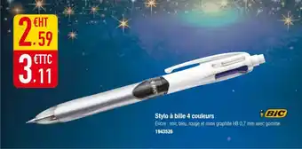 Plein ciel BIC Stylo à bille 4 couleurs offre