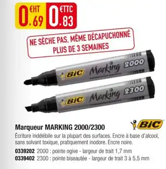 Plein ciel BIC Marqueur marking 2000/2300 offre