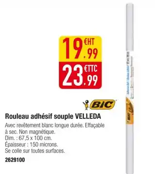 BIC Velleda rouleau adhésif souple