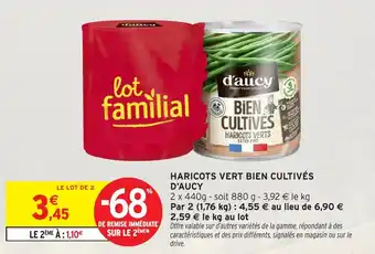 Intermarché Haricots vert bien cultivés d'aucy offre