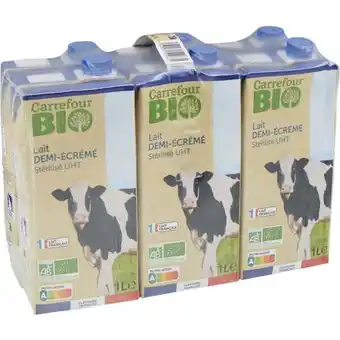 Carrefour CARREFOUR BIO Lait demi-écrémé offre