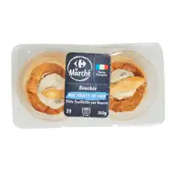 Carrefour 2 bouchées aux noix de Saint Jacques*, crevettes, moules et champignons CARREFOUR Le Marché offre