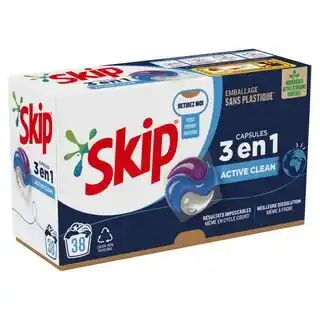 Carrefour SKIP Lessive capsules 3 en 1 offre