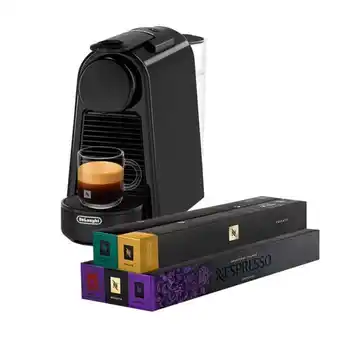 Carrefour DELONGHI Machine à café Nespresso Essenza Mini EN85.B + 50 capsules offre