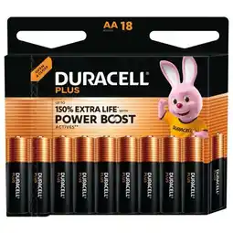 Carrefour DURACELL Lot de 18 piles Power Boost Duracell AA/LR6 offre