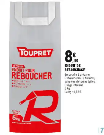 E.Leclerc Brico Enduit de rebouchage offre