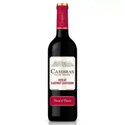 Carrefour CAMBRAS Vin de France Merlot Cabernet Sauvignon offre