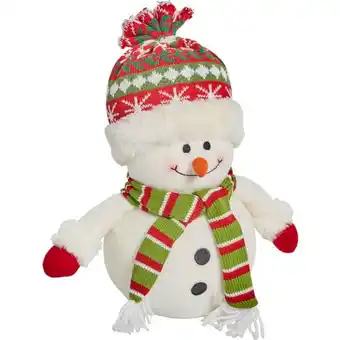 Carrefour Bonhomme de neige avec bonnet et écharpe offre