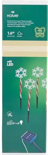 Carrefour CARREFOUR HOME Guirlande piques solaire offre