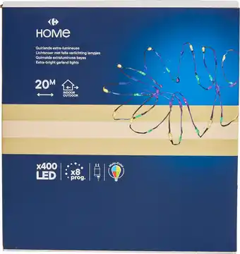 Carrefour CARREFOUR HOME La guirlande 400 micro LED programmable et animée n°4ROLLXLTI offre