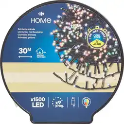 Carrefour CARREFOUR HOME L'enrouleur et la guirlande programmable 1 500 LED n°1500XLTI offre