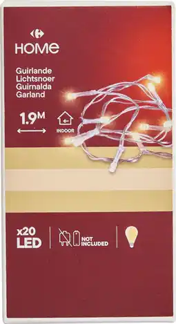 Carrefour CARREFOUR HOME Guirlande 20 LED animées n° 10 WW offre