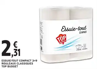 Intermarché Essuie-tout compact 3 9 rouleaux classiques top budget offre