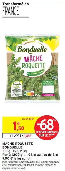 Intermarché Mâche roquette bonduelle offre