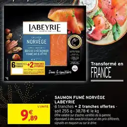 Intermarché Saumon fumé norvège labeyrie offre