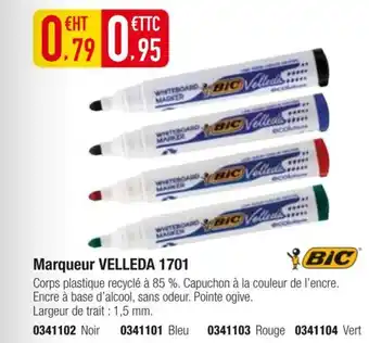 Plein ciel BIC Marqueur velleda 1701 offre