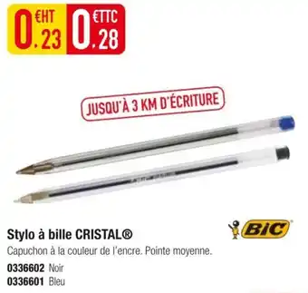 Plein ciel BIC Stylo à bille cristal offre