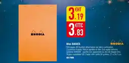 Plein ciel RHODIA Bloc basics offre