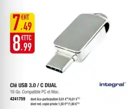 Plein ciel INTEGRAL Clé usb 3.0/c dual offre
