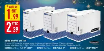 Plein ciel Boîtes archives system offre