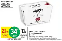 Intermarché Skyr à l'islandaise à la framboise siggi's offre