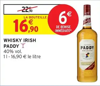 Intermarché Whisky irish paddy offre