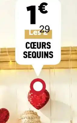 Centrakor Cœurs sequins offre