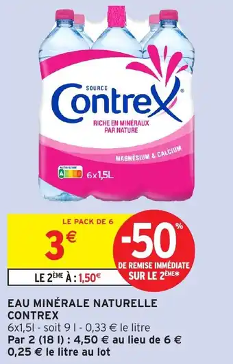Intermarché Eau minérale naturelle contrex offre