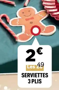 Centrakor Serviettes 3 plis offre