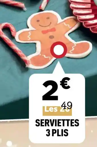 Centrakor Serviettes 3 plis offre