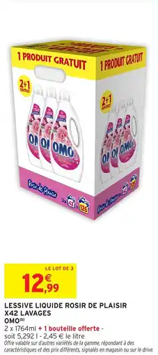 Intermarché Lessive liquide rosir de plaisir x42 lavages omo offre